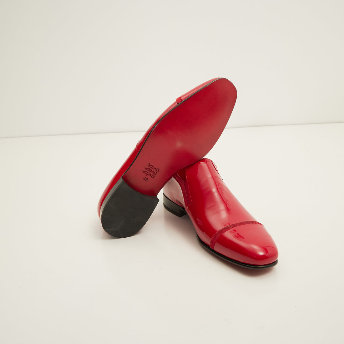 Patent Leather Loafer - Red