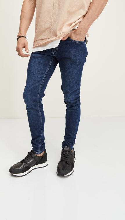Dorado Washed Slim Fit Jeans - DARK BLUE - Ron Tomson