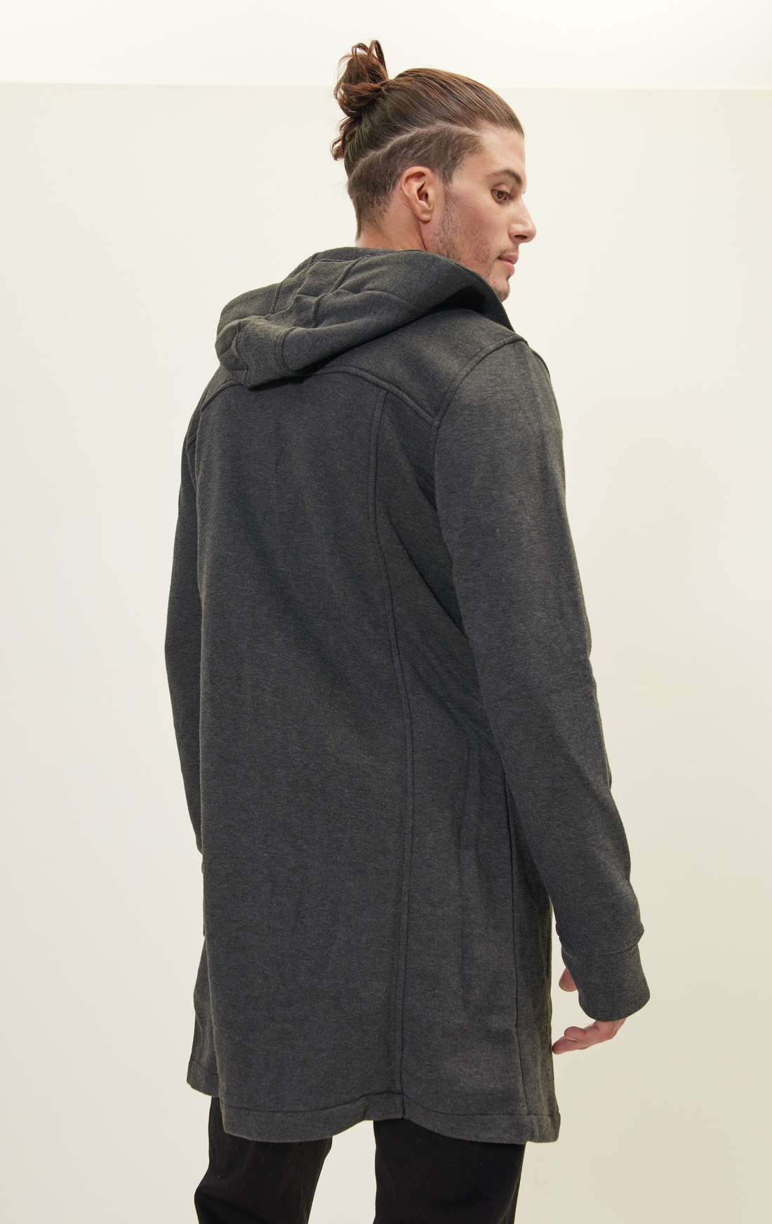 Hooded Longline Jacket - Anthracite