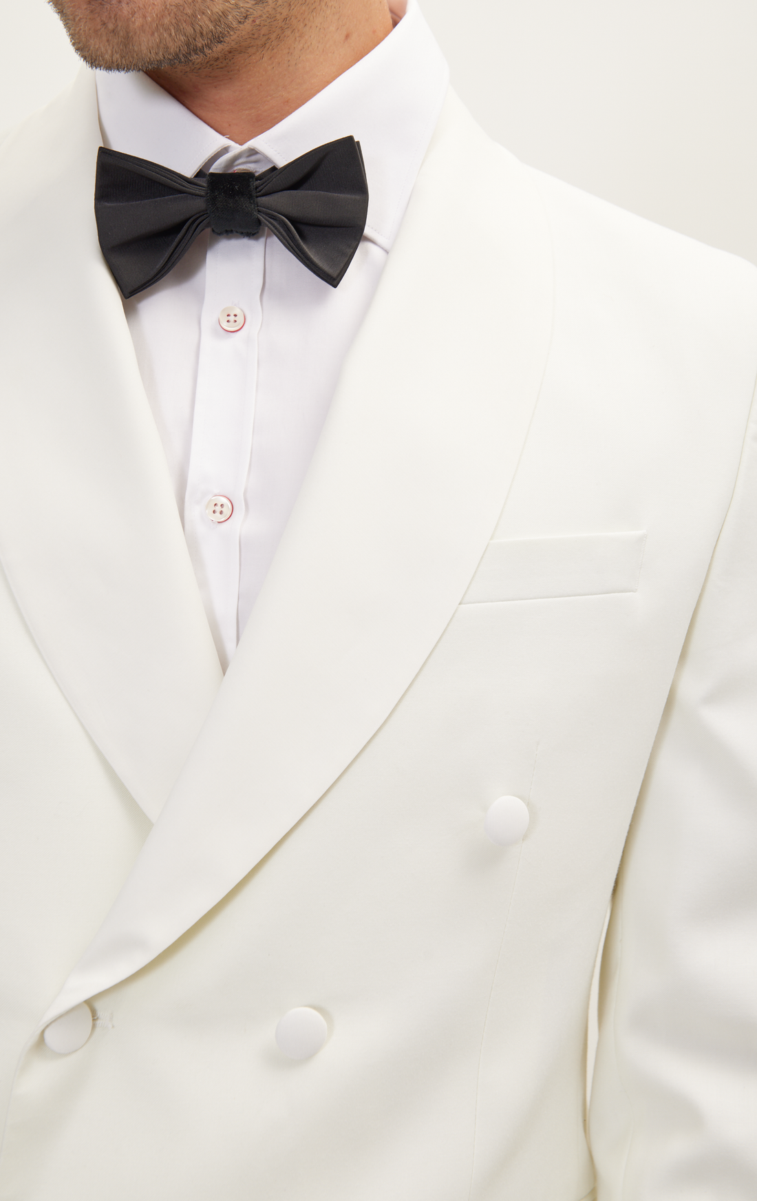 N° R174 SOLID DOUBLE BREASTED TUXEDO - BEIGE