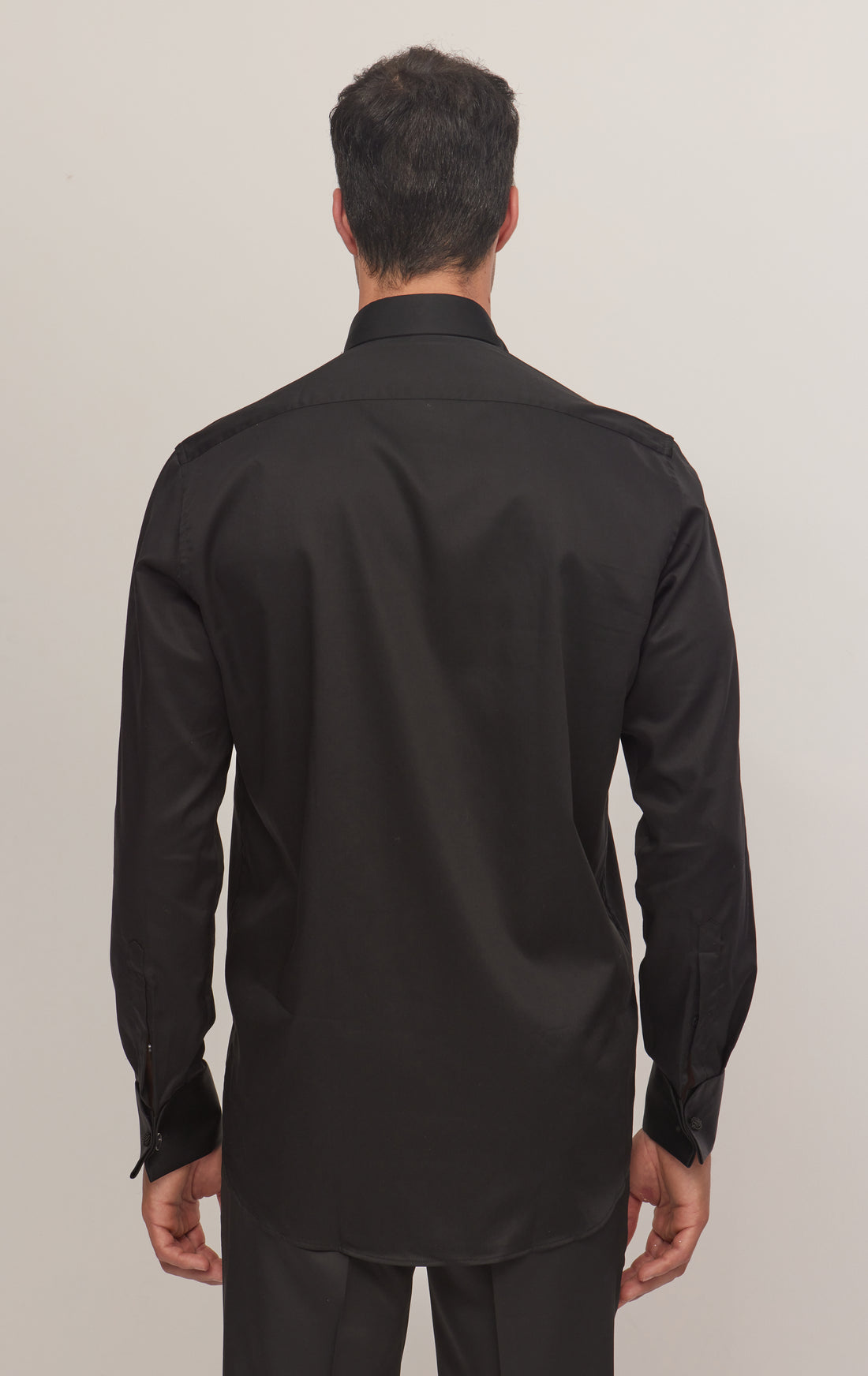 Camicia da smoking ricamata slim fit - Borgogna nera