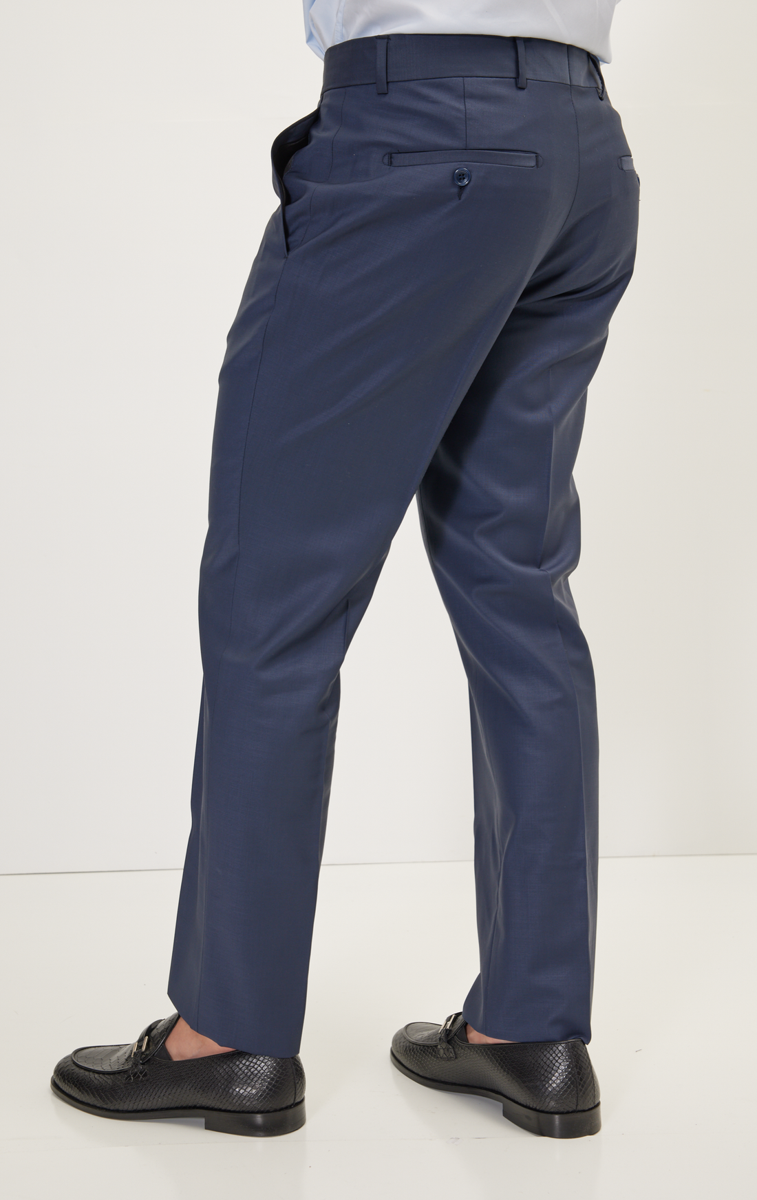 Pantalon de costume en laine mérinos - Bleu foncé