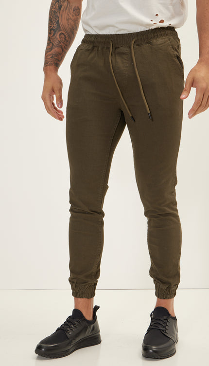 Chino Jogger Pants - Khaki