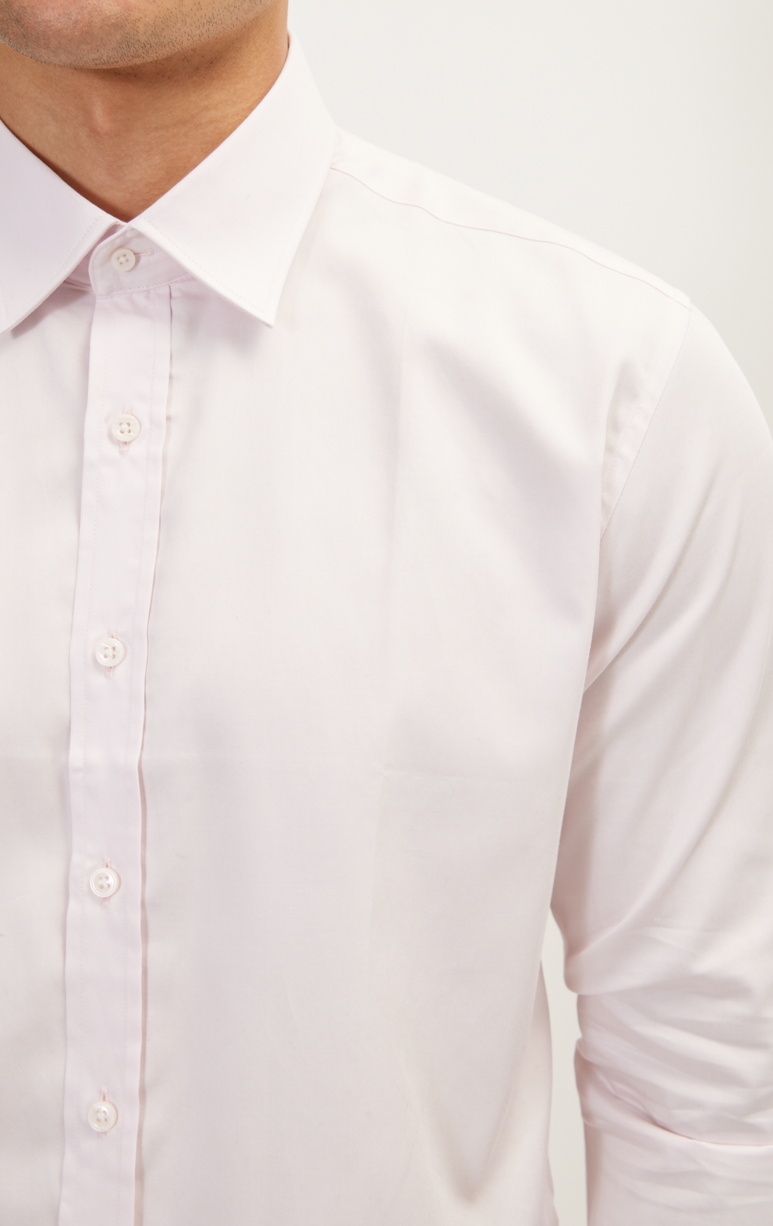 Camicia elegante con dettagli tono su tono - Rosa chiaro
