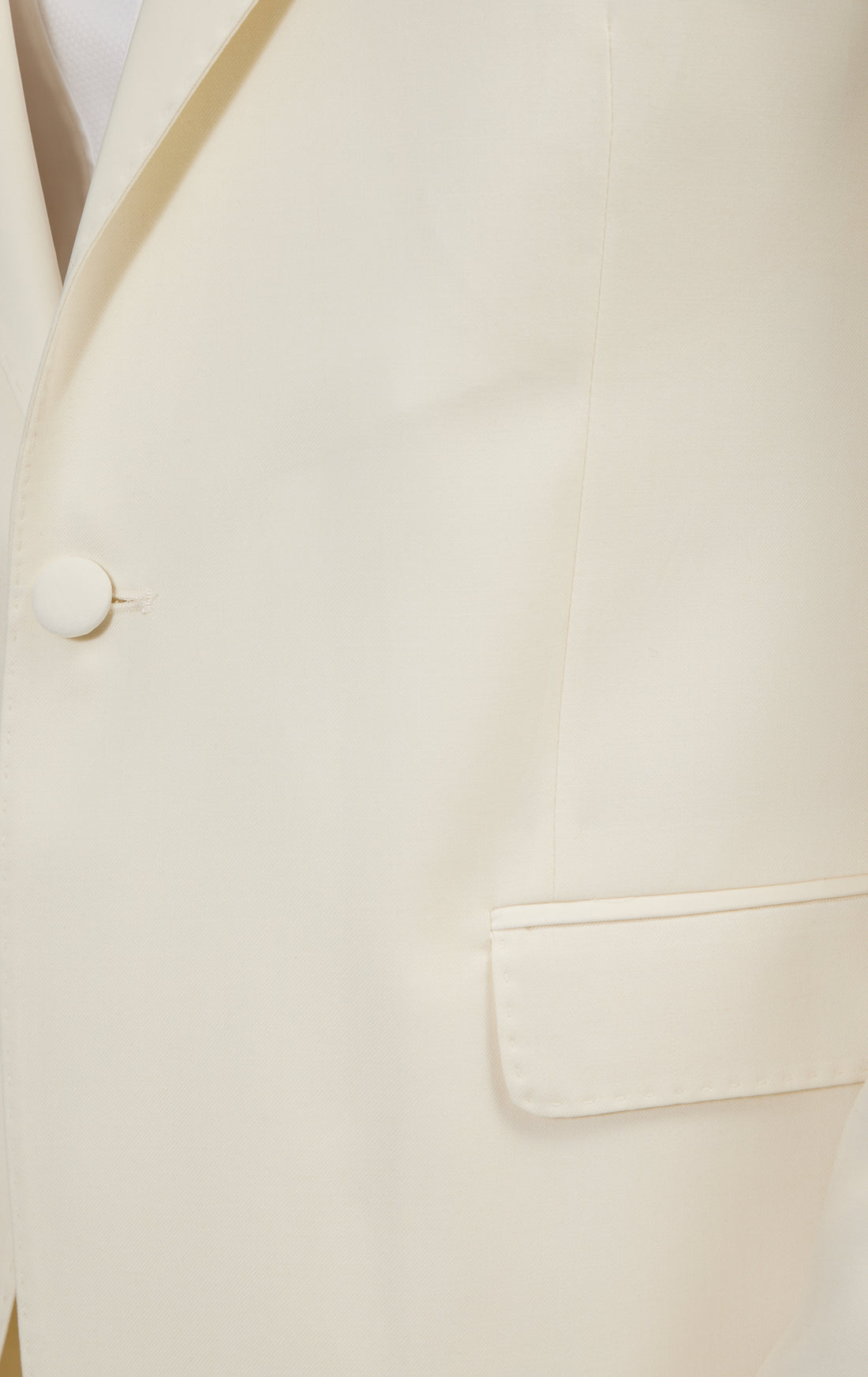 N° R273 SUPER 180S WOOL SINGLE BREASTED TUXEDO SUIT - WHITE