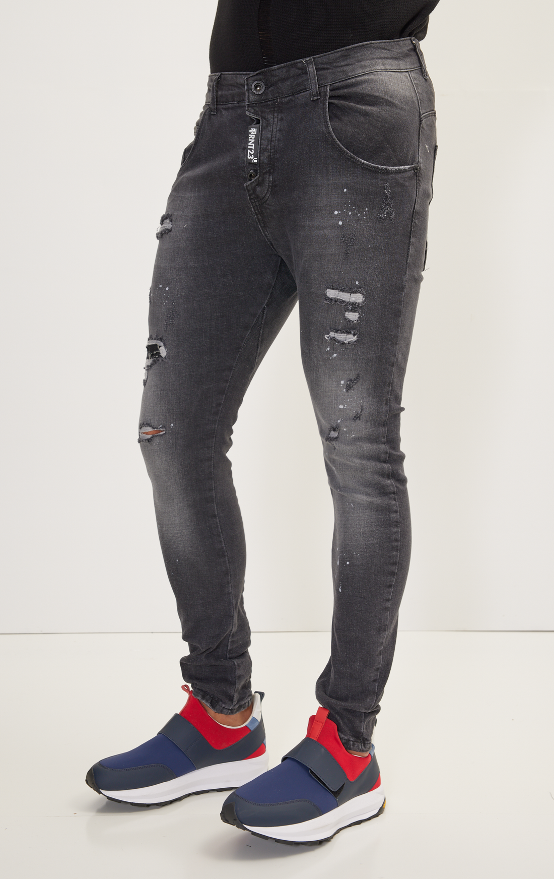 Dorado Washed Slim Fit Jeans - NEGRO