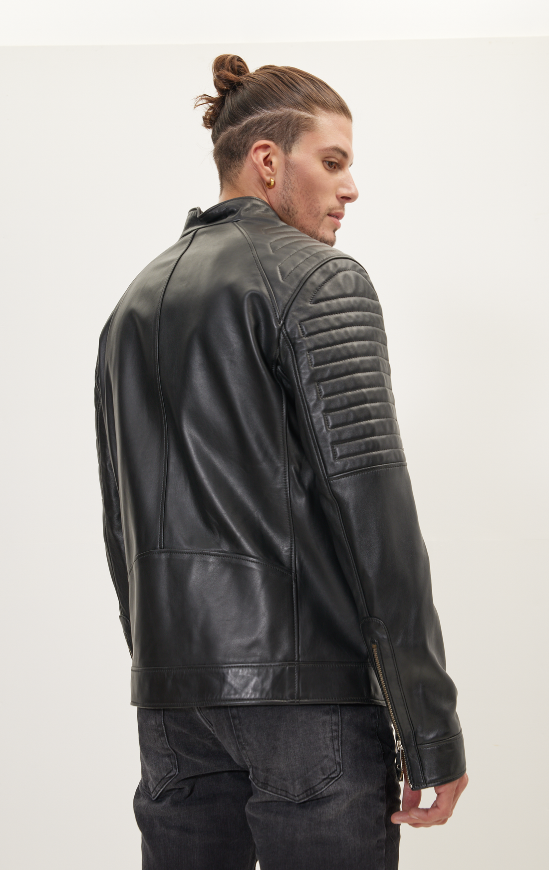 The Classic Moto Leather Jacket - Black