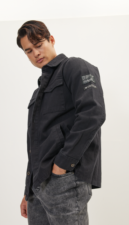 Nr. 4894 UTILITARISCHE HEMDJACKE – SCHWARZ