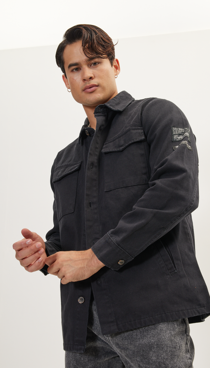 Nr. 4894 UTILITARISCHE HEMDJACKE – SCHWARZ