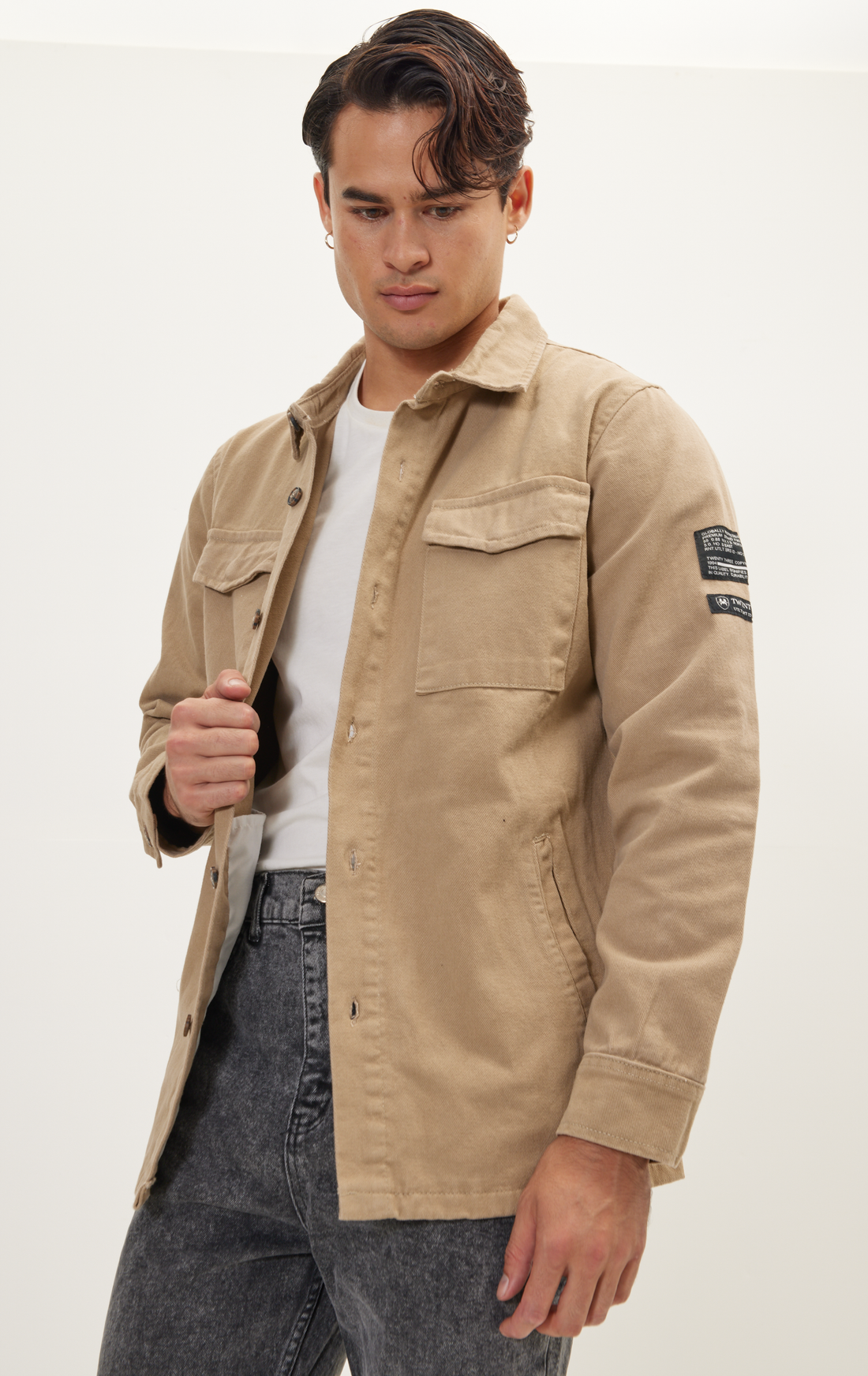 Utilitarian Shirt Jacket - Camel