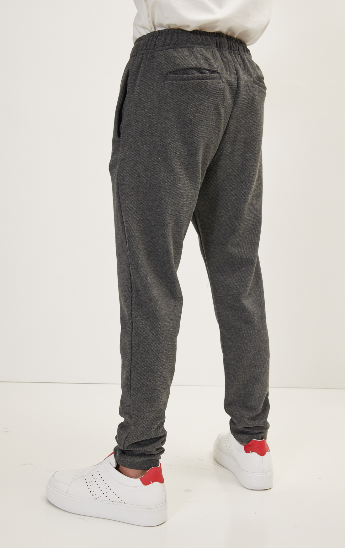 Hidden Drawstring Relaxed Pants - Anthracite
