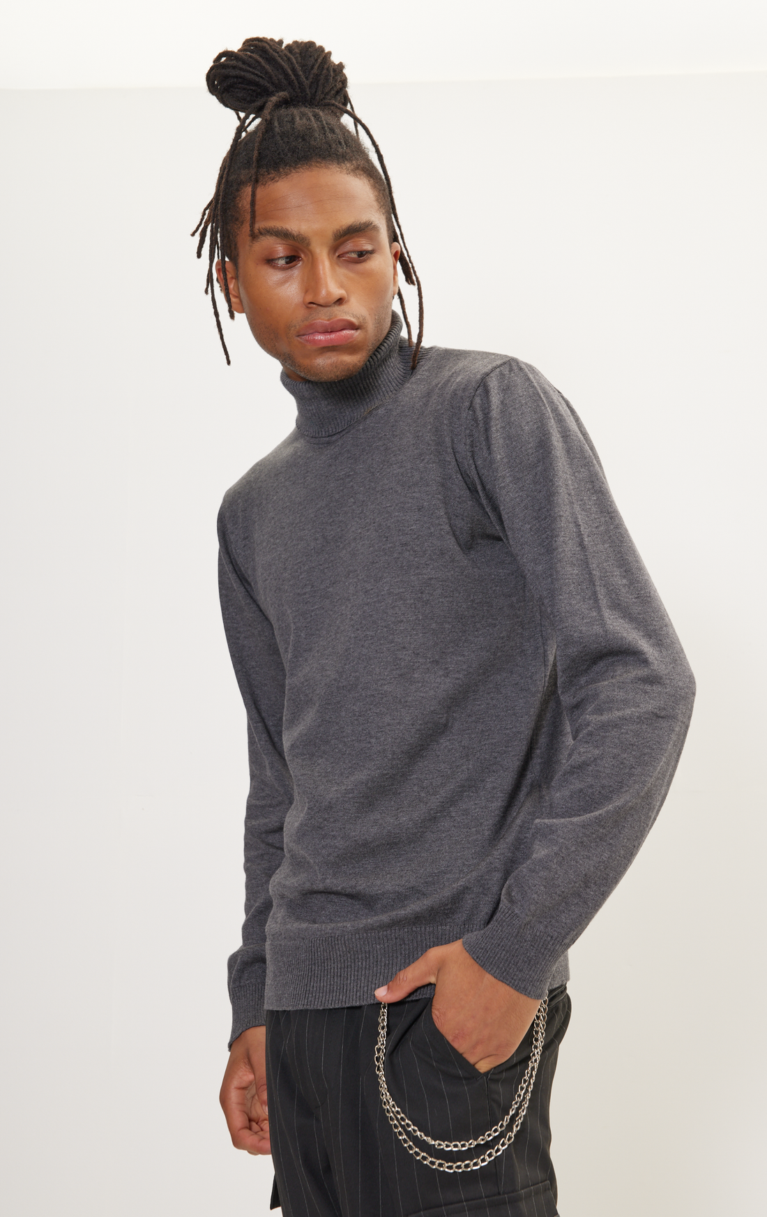 Rollneck Knit Sweater - Anthracite
