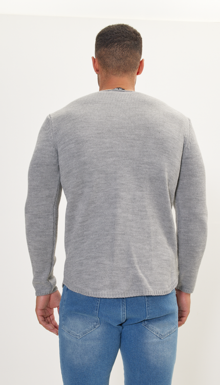 Everyday Knitwear Slim Sweater - Grey