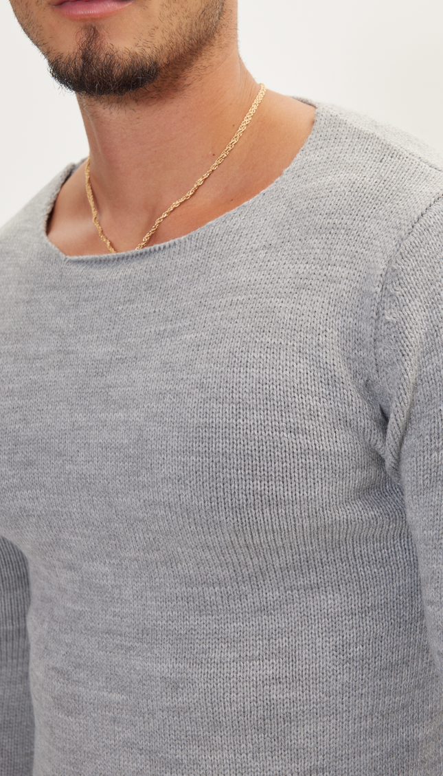 Everyday Knitwear Slim Sweater - Grey