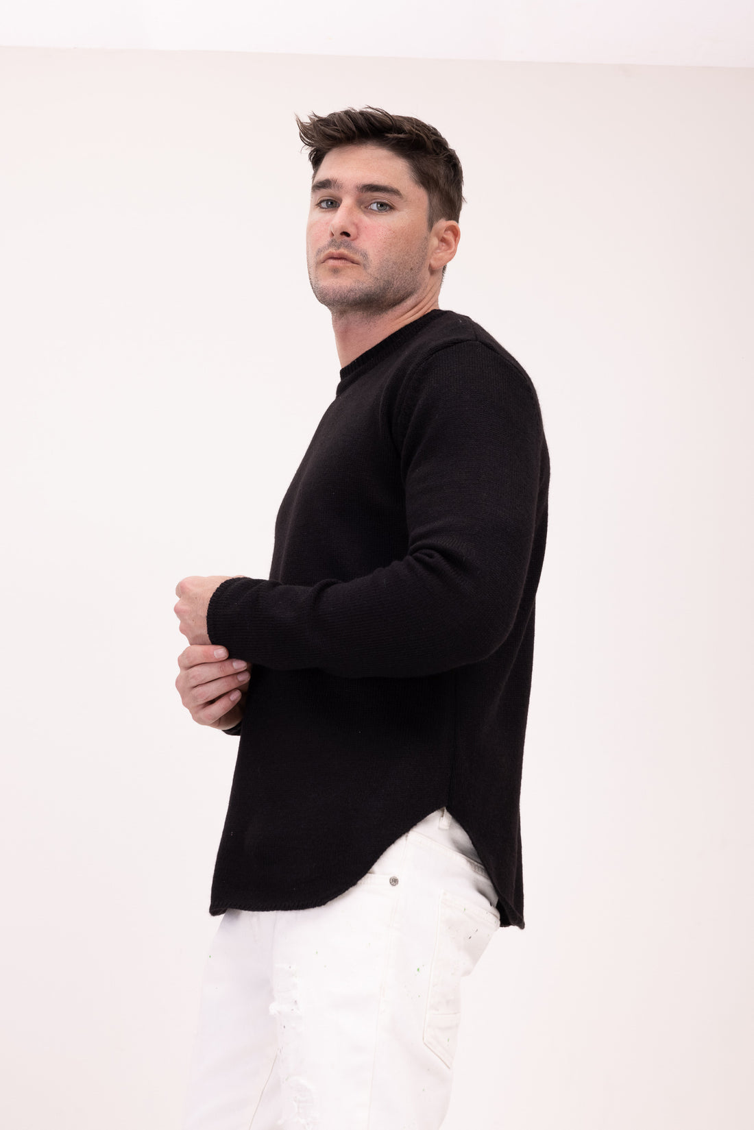 The Pullover Sweater - Black - Ron Tomson
