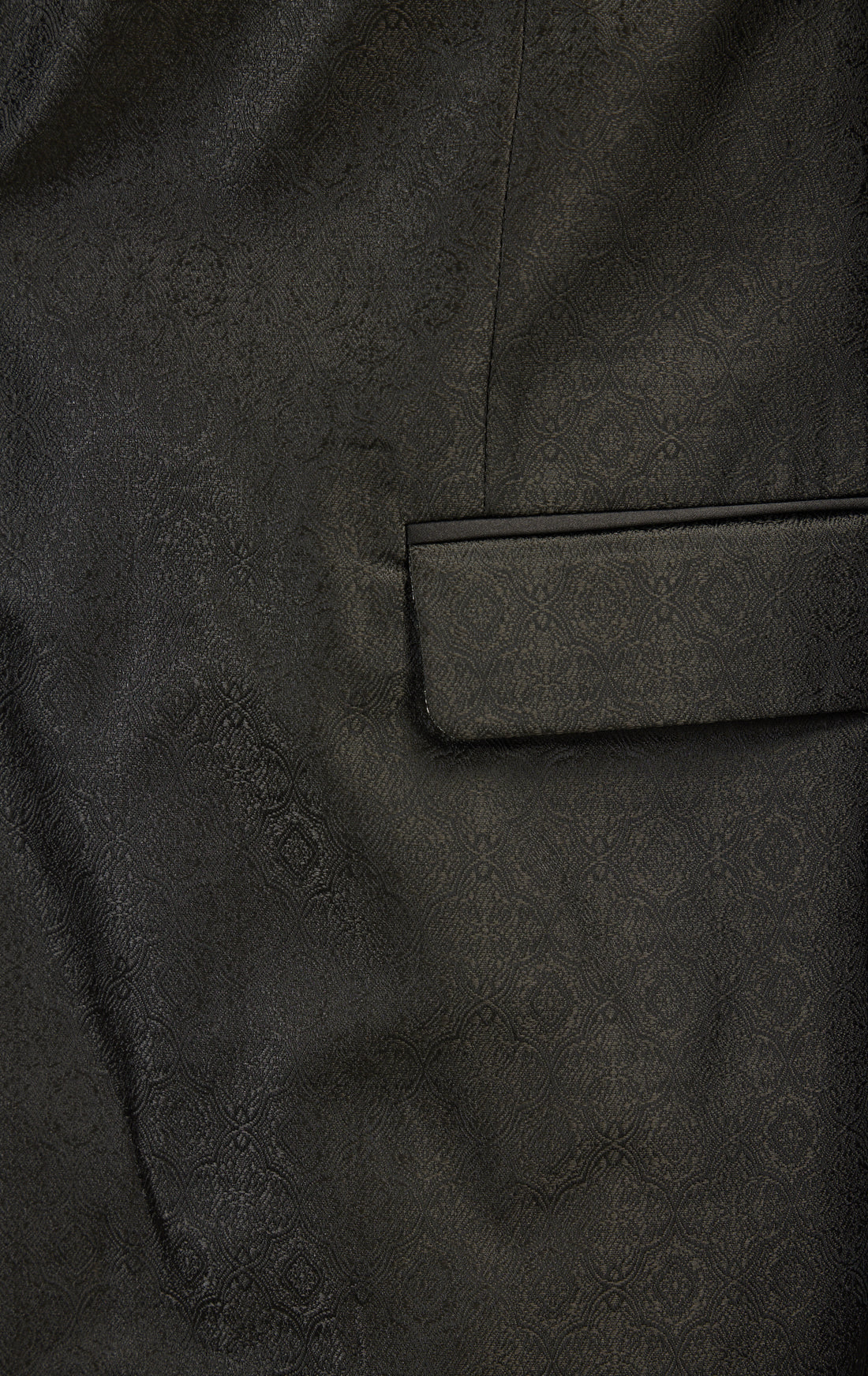 Peak Lapel Tuxedo Jacket - Oriental Jacquard Black