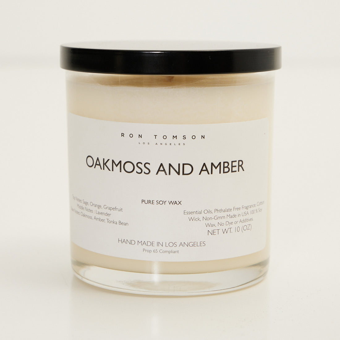 Pure Soy Wax Candle - Oakmoss And Amber