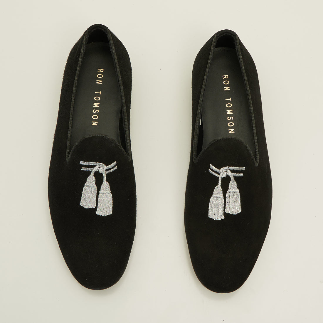 Tassels Formal Leather Loafer -Black Suede
