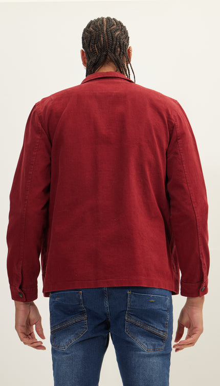 Canvas Work Jacket - Bordeaux - Ron Tomson