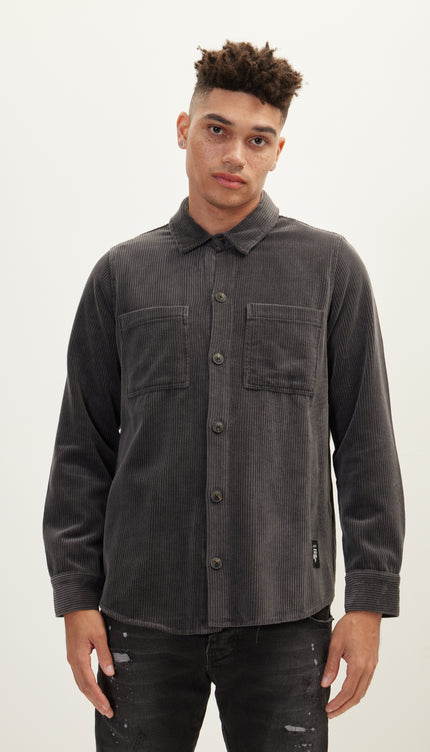 Casual Over Shirt - Anthracite - Ron Tomson