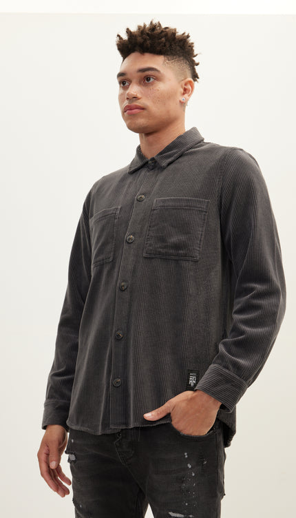 Casual Over Shirt - Anthracite - Ron Tomson