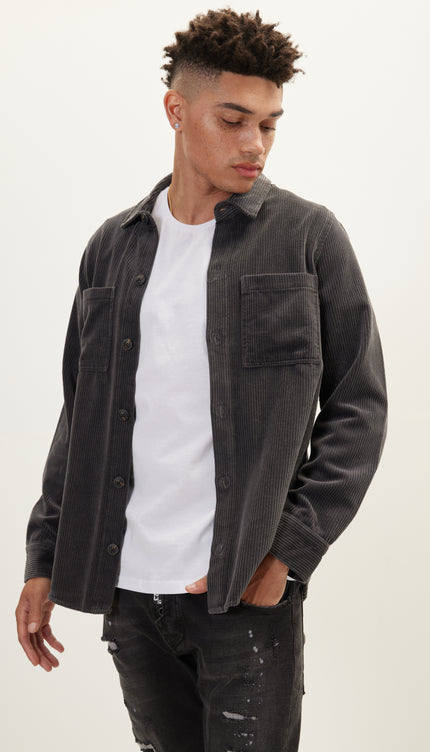 Casual Over Shirt - Anthracite - Ron Tomson