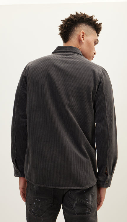 Casual Over Shirt - Anthracite - Ron Tomson
