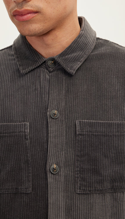 Casual Over Shirt - Anthracite - Ron Tomson