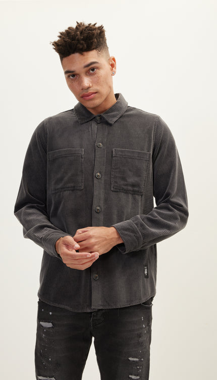 Casual Over Shirt - Anthracite - Ron Tomson