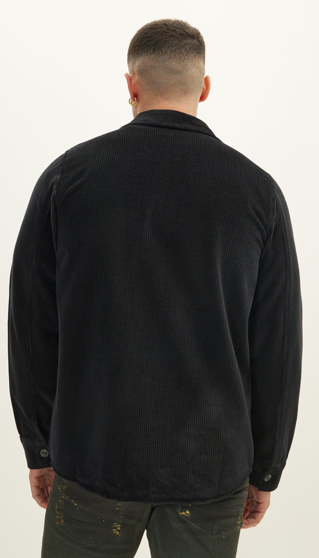 Casual Over Shirt - Black - Ron Tomson