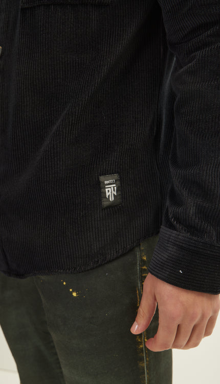 Casual Over Shirt - Black - Ron Tomson