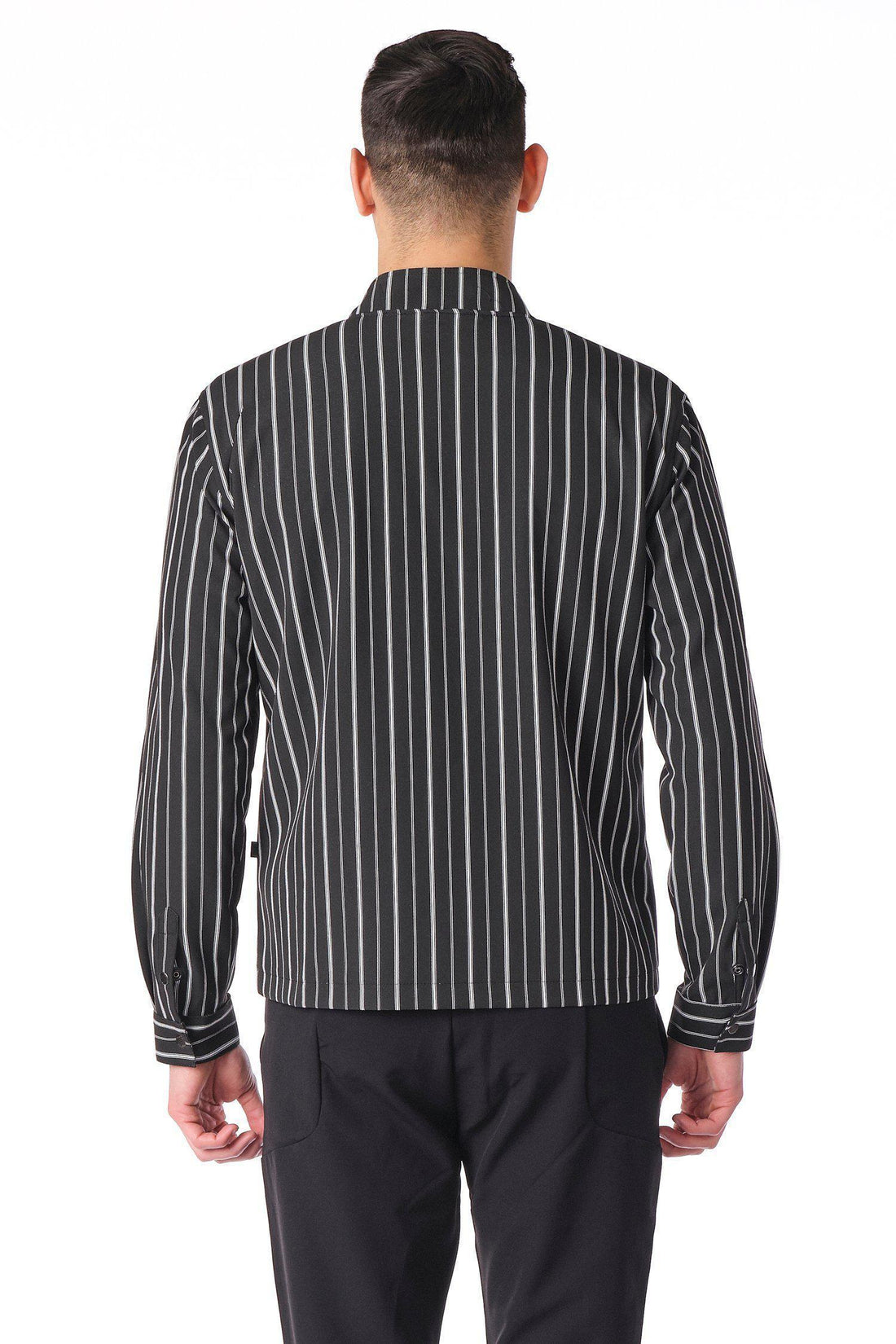 City Zip Shell Jacket - Striped - Ron Tomson