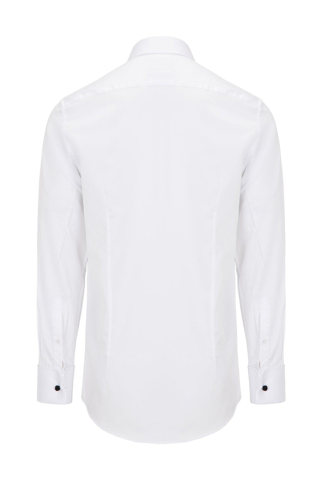 Classical Top 3 Front Stud Tuxedo Shirt - White - Ron Tomson