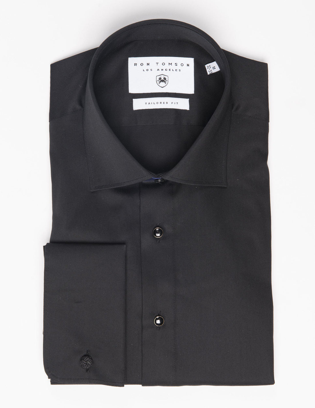 Classical Top 3 Removable Buttoned Tuxedo Shirt - Black - Ron Tomson