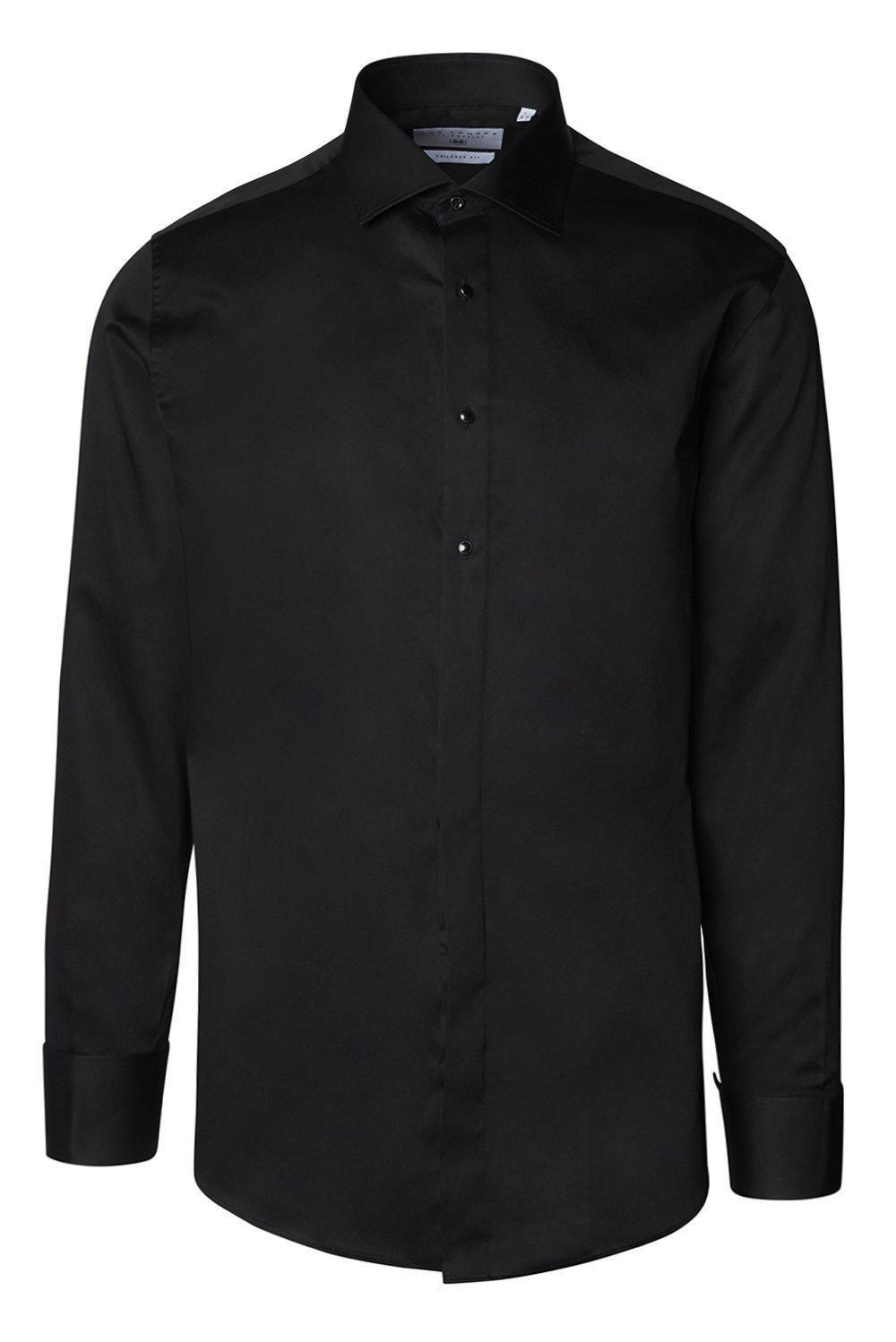 Classical Top 3 Removable Buttoned Tuxedo Shirt - Black - Ron Tomson