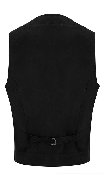Cotton Vest - Black - Ron Tomson