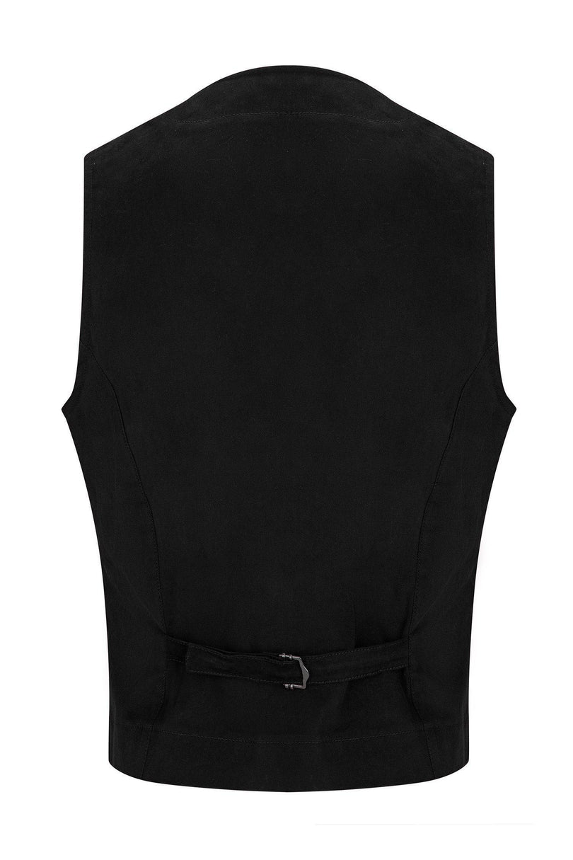 Cotton Vest - Black - Ron Tomson