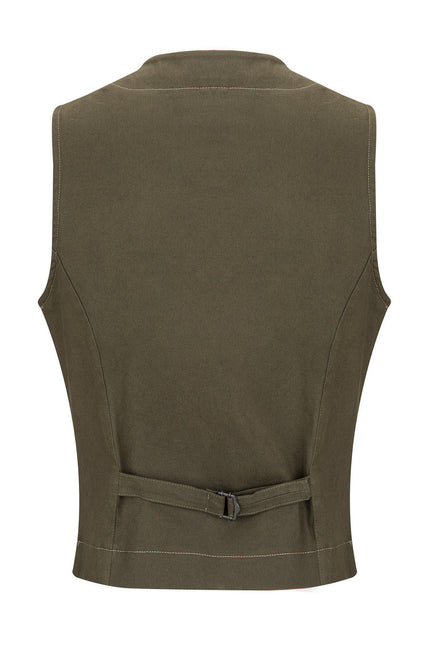 Cotton Vest - Green - Ron Tomson