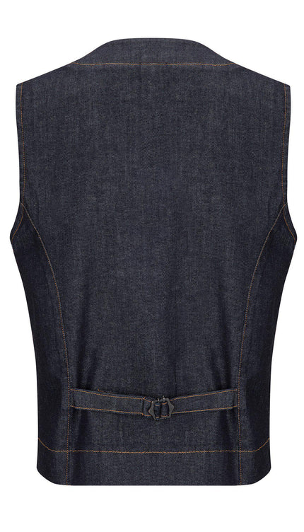 Cotton Vest - Navy - Ron Tomson