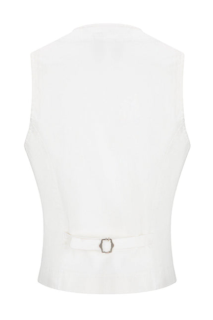 Cotton Vest - White - Ron Tomson
