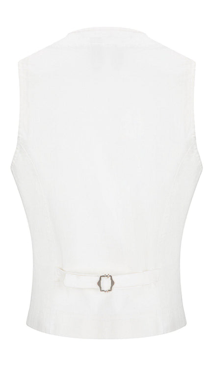 Cotton Vest - White - Ron Tomson