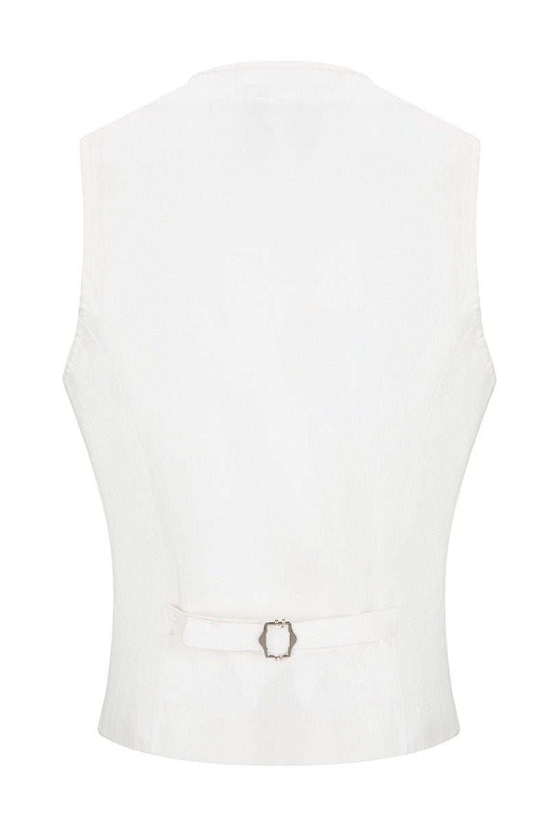 Cotton Vest - White - Ron Tomson