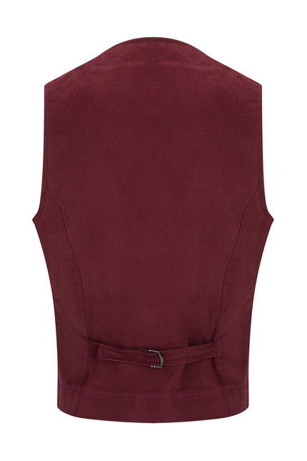 Cotton Vest - Wine - Ron Tomson