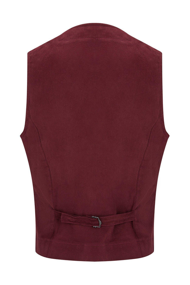Cotton Vest - Wine - Ron Tomson