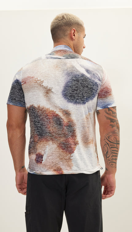 Cropped Sleeve Sweater - Batik Brown - Ron Tomson