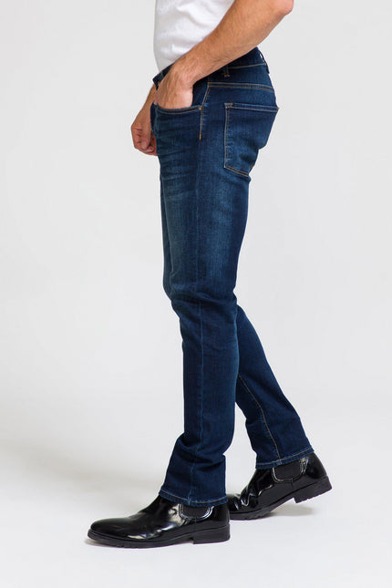 Dorado Washed Slim Fit Jeans - DARK BLUE - Ron Tomson