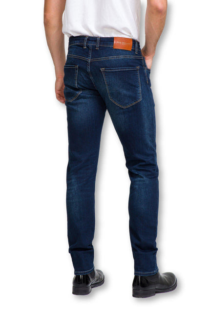 Dorado Washed Slim Fit Jeans - DARK BLUE - Ron Tomson