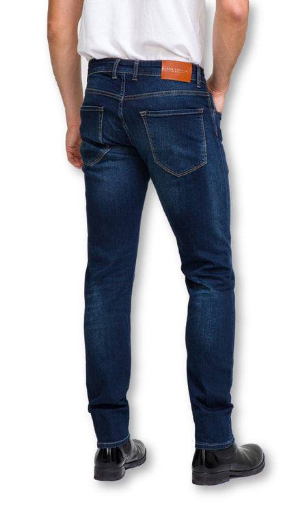 Dorado Washed Slim Fit Jeans - DARK BLUE - Ron Tomson