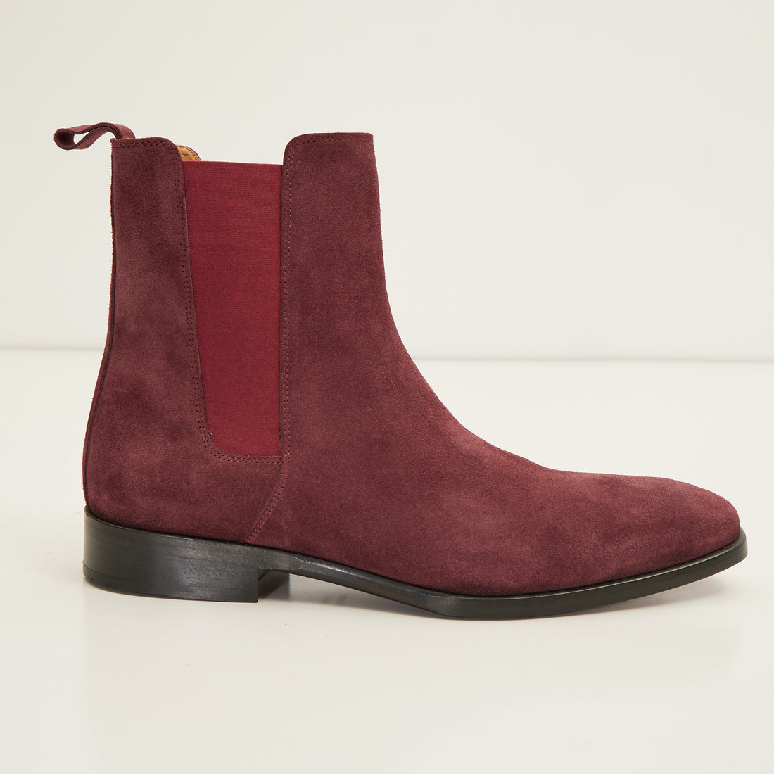 All Leather Essential Chelsea Boot  - Oxblood Suede