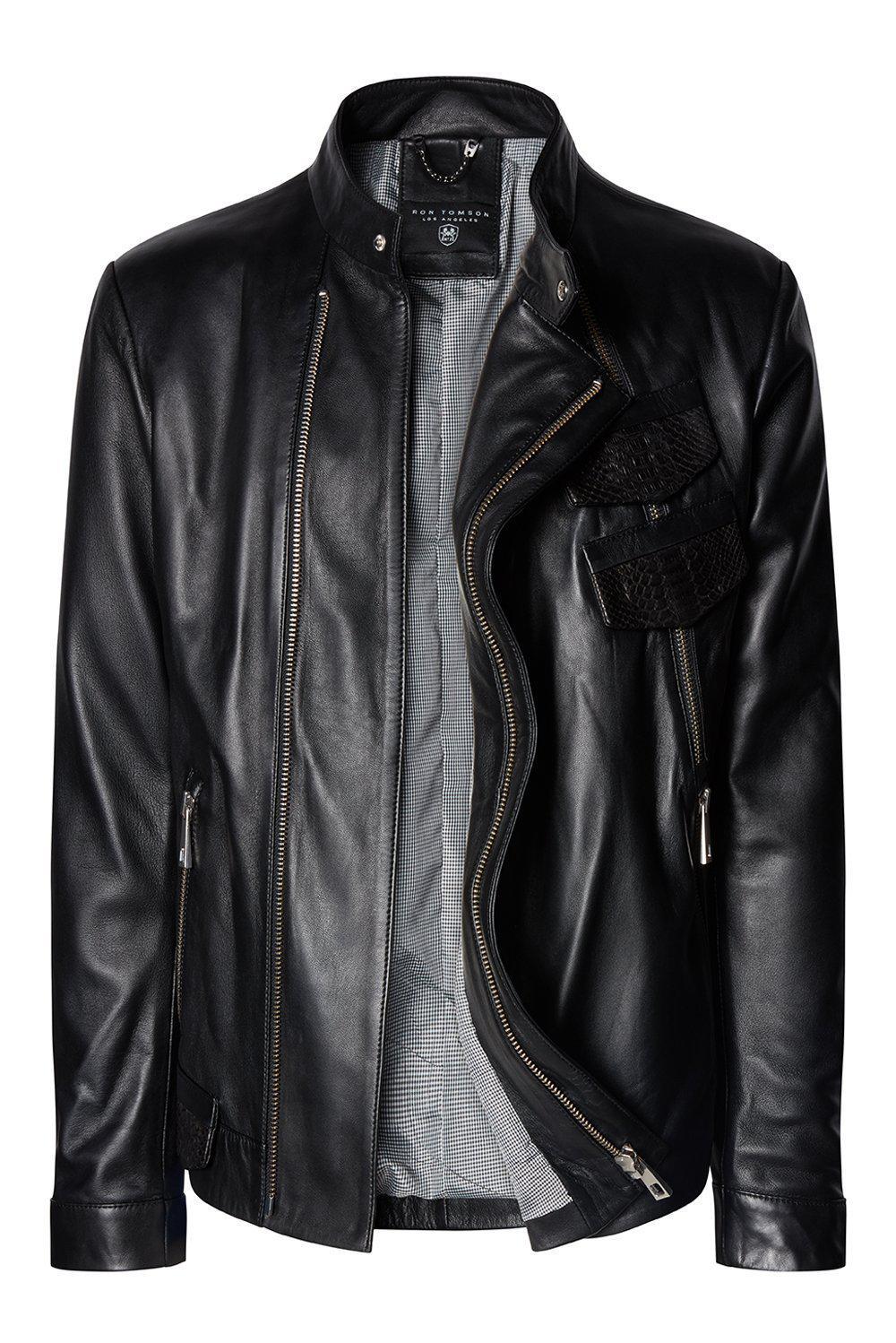 Heartbreaker Leather Jacket - Black Multi - Ron Tomson